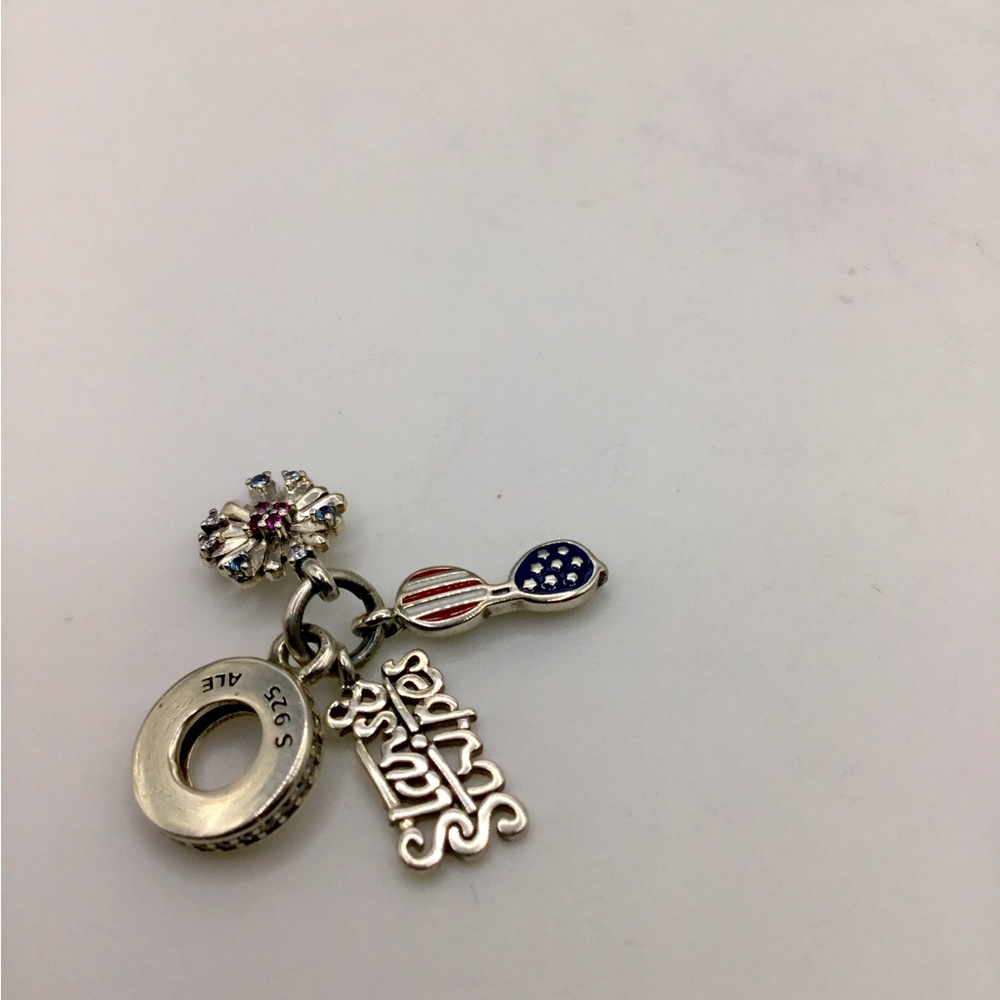 Pandora “Stars & Stripes Patriotic 3 pc Charm! New! - Picture 3 of 8